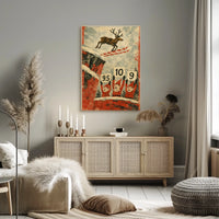 Reindeer Ski Jump Poster