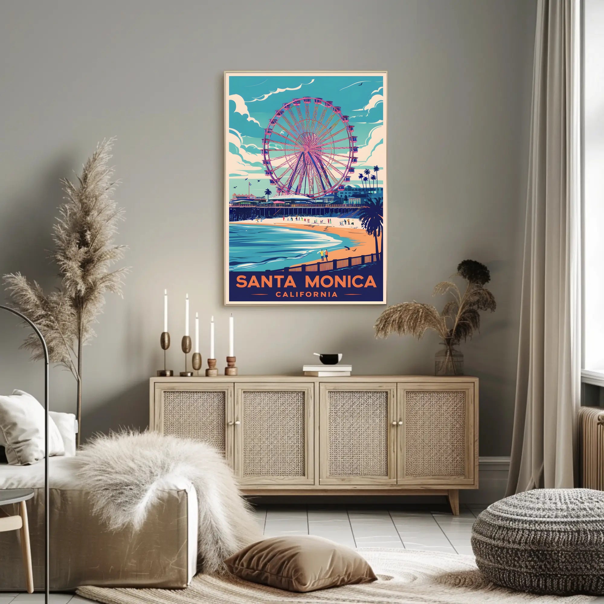 Santa Monica Beach Poster