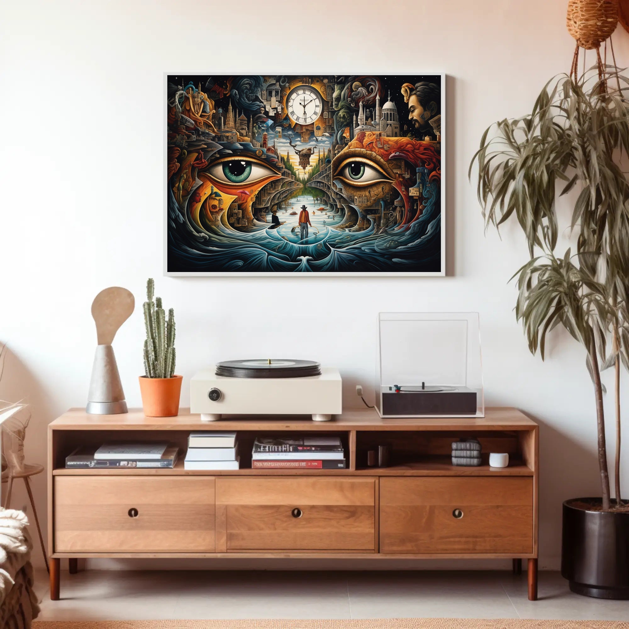 Explorative Imagination Surrealistic Urban Cityscape Artistic Poster