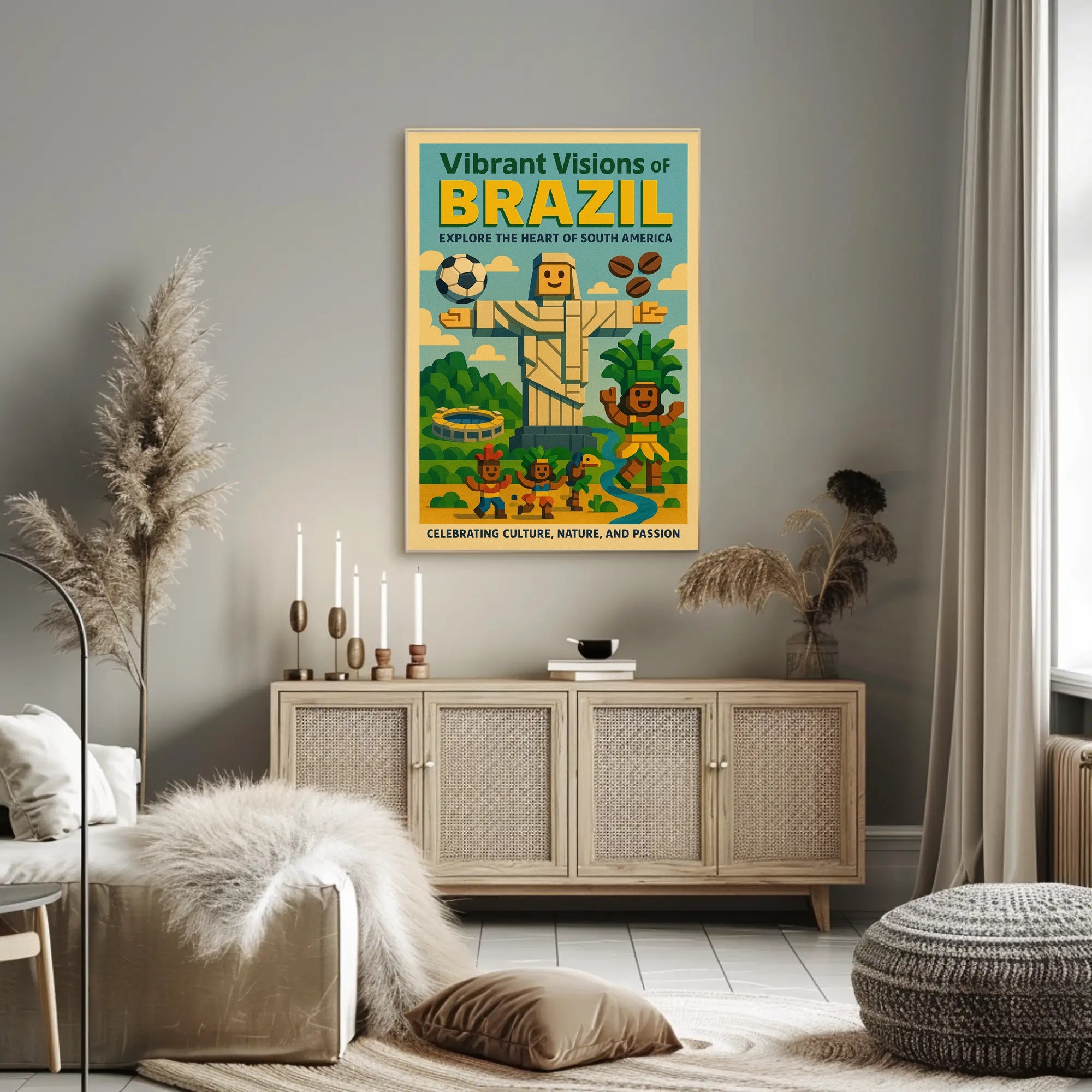Vibrant Visions Of Brazil Poster