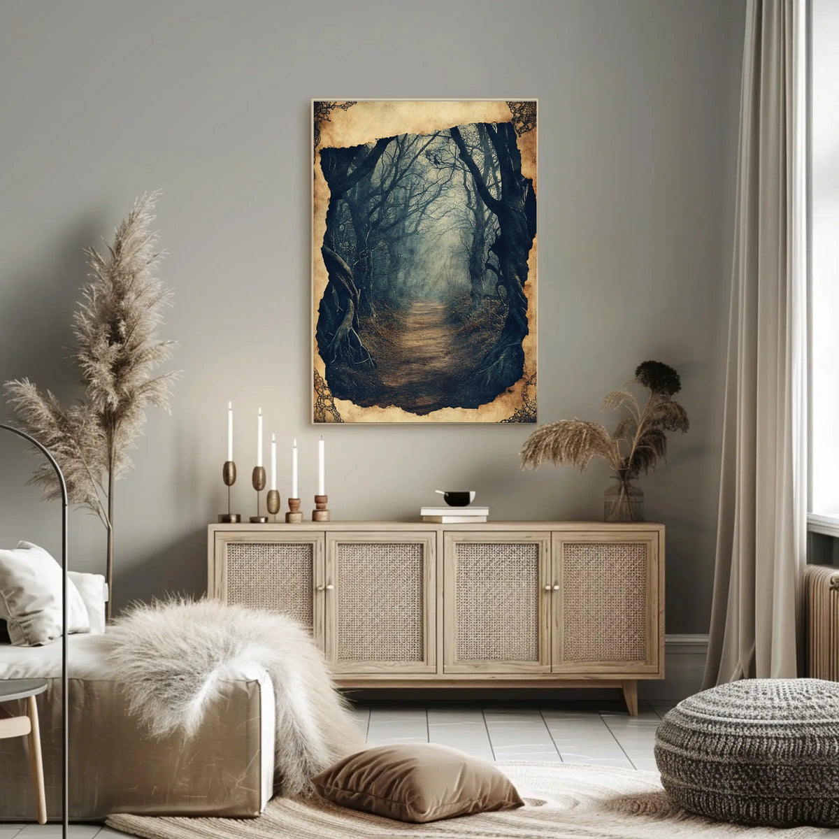 Mysterious Enigmatic Forest Path Atmosphere National Park Poster