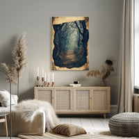 Mysterious Enigmatic Forest Path Atmosphere National Park Poster