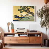 Serene Japanese Landscape Painting in Artistic Poster