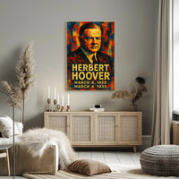 Herbert Hoover 31st President of the United States Glitch Hop Art Poster