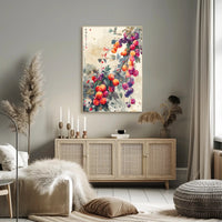 Vibrant Asian-Inspired Botanical Art Poster: Cultural Heritage Poster PosterGoat