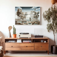 Surreal Architectural Dreamscape Art Poster