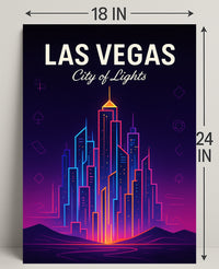Las Vegas City of Lights Poster PosterGoat
