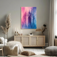 Gothic Dreamscape Watercolor Abstract Artistic Poster