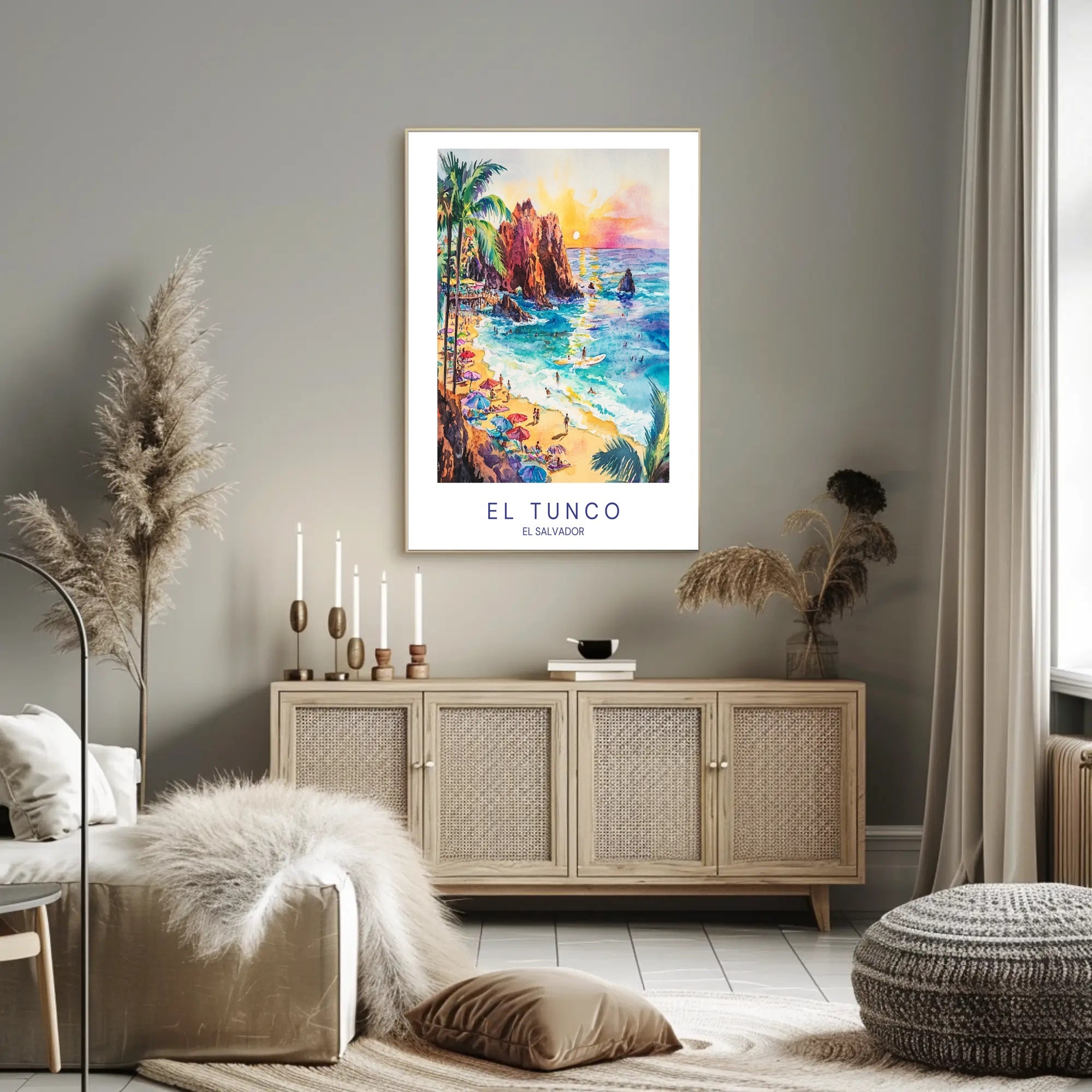 El Tunco Beach Paradise Poster PosterGoat