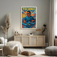 Techno Vibes Poster PosterGoat