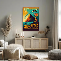 Gibraltar Adventure Vintage Art Travel Poster PosterGoat