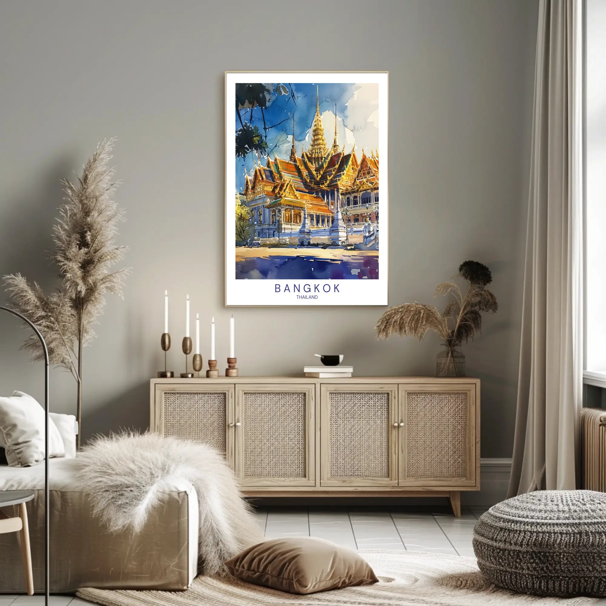 Bangkok's Architectural Splendor Poster PosterGoat