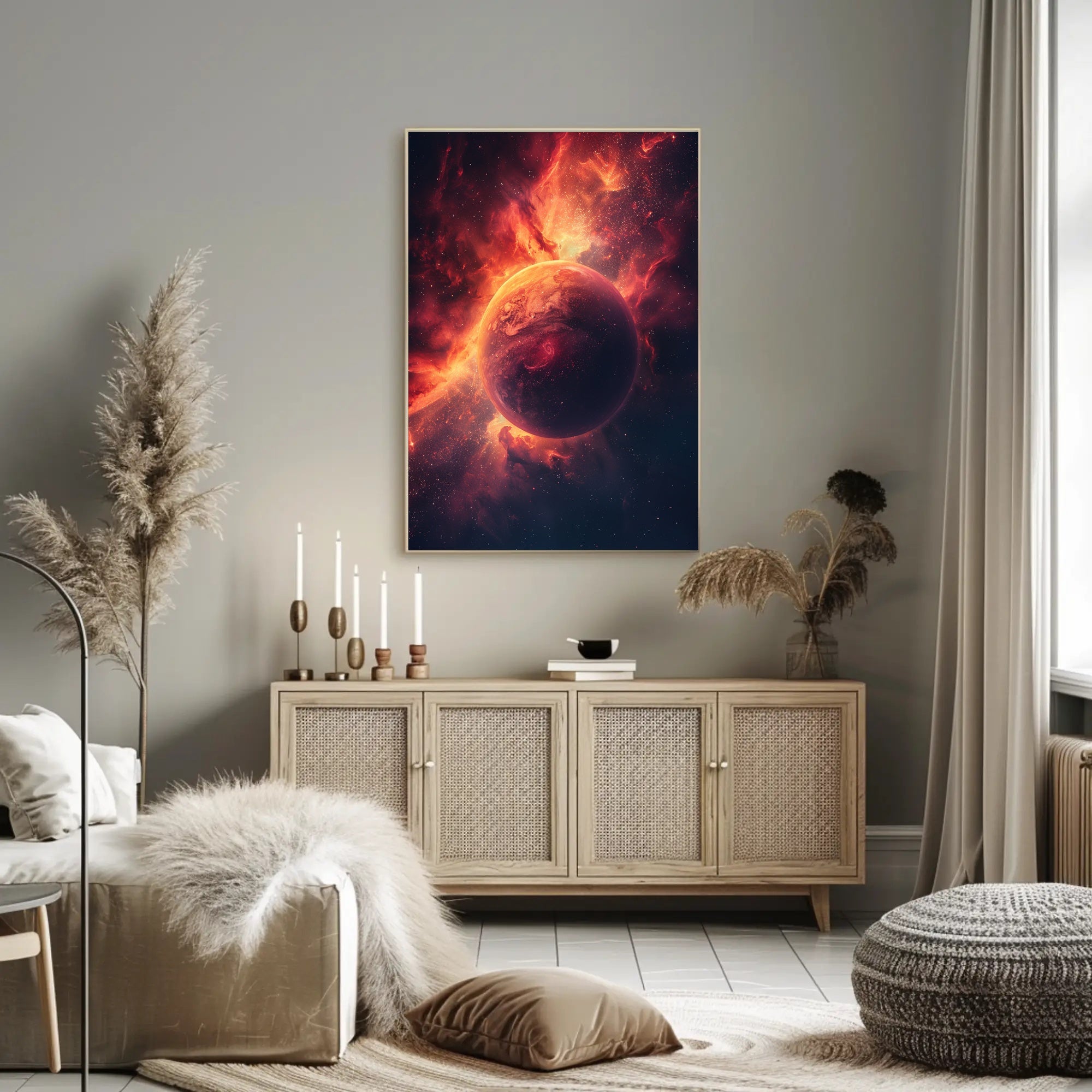 Celestial Nebula Planet Surreal Space Art Poster PosterGoat