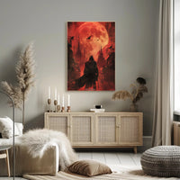 Eerie Urban Moonlit Silhouette - Fantasy or Mythology Poster PosterGoat