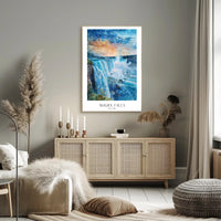 Niagara Falls Watercolor Art Travel Poster PosterGoat