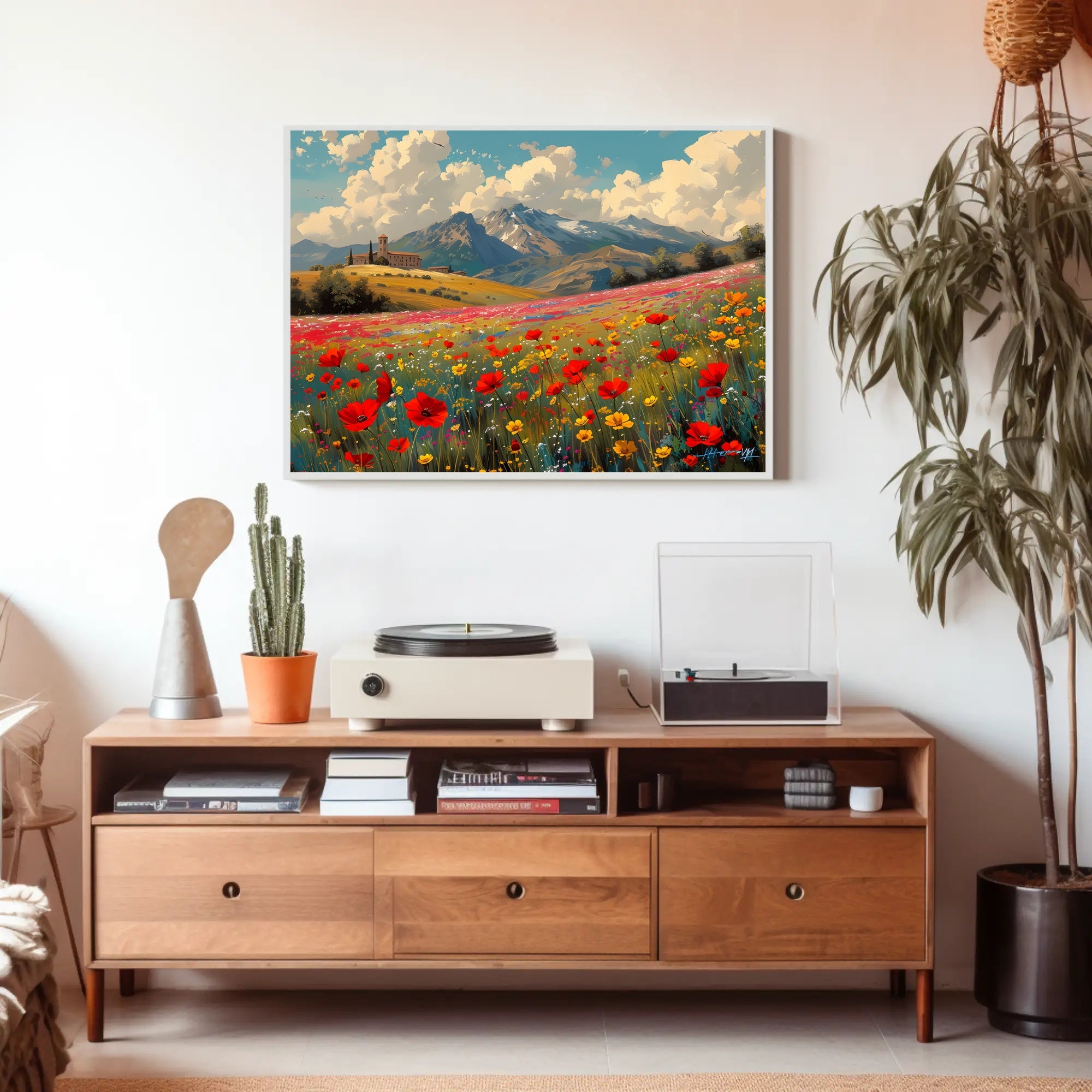 Serene Mountain Meadow Poster