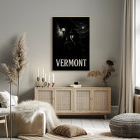 Vermont Noir Vintage Travel Poster