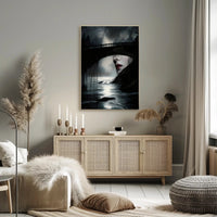 Haunting Surrealism Landscape Bridge Artistic Poster PosterGoat