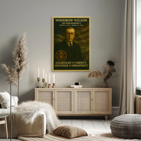 Woodrow Wilson Artistic Presidential Portrait Poster