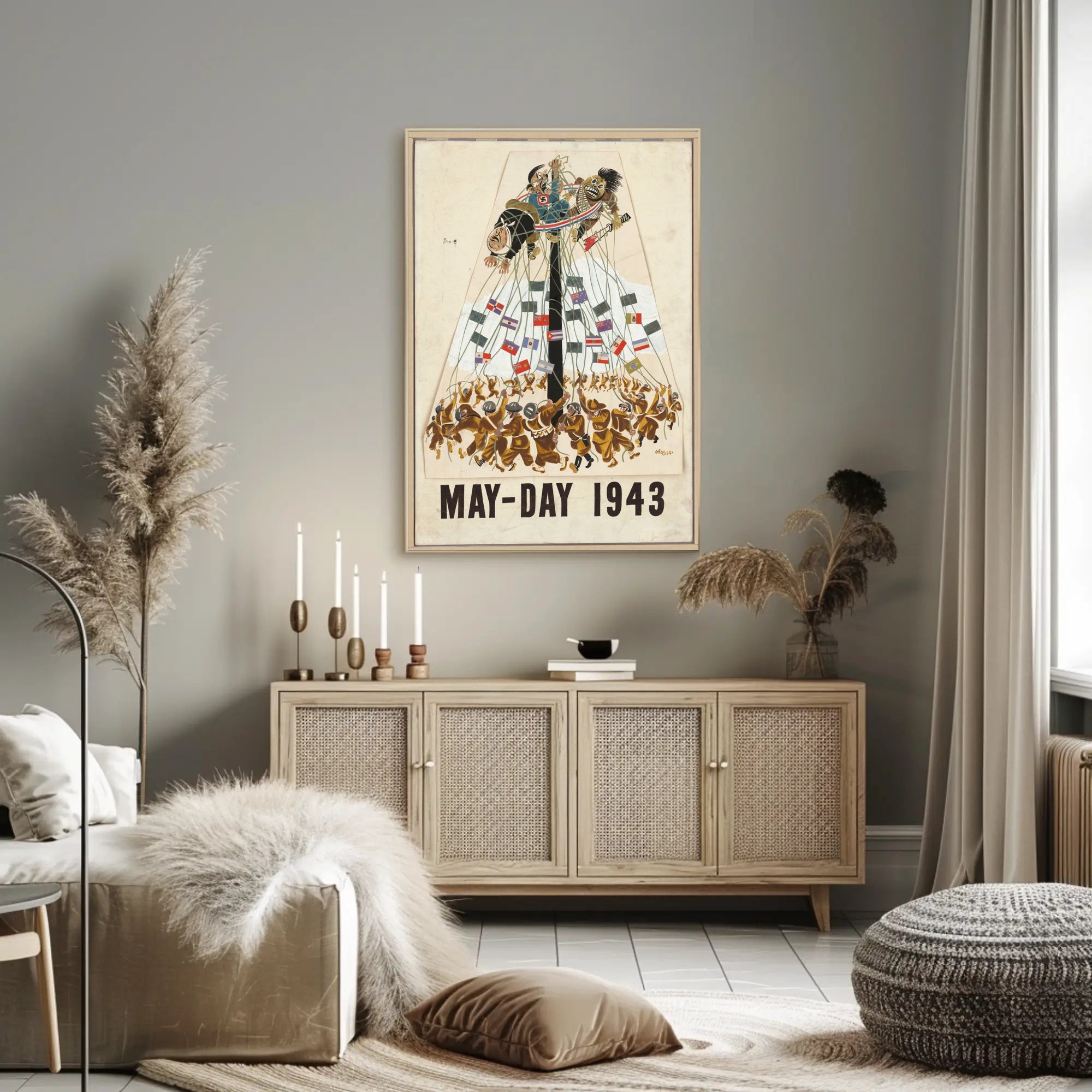 May-Day 1943 WWII Propaganda Poster