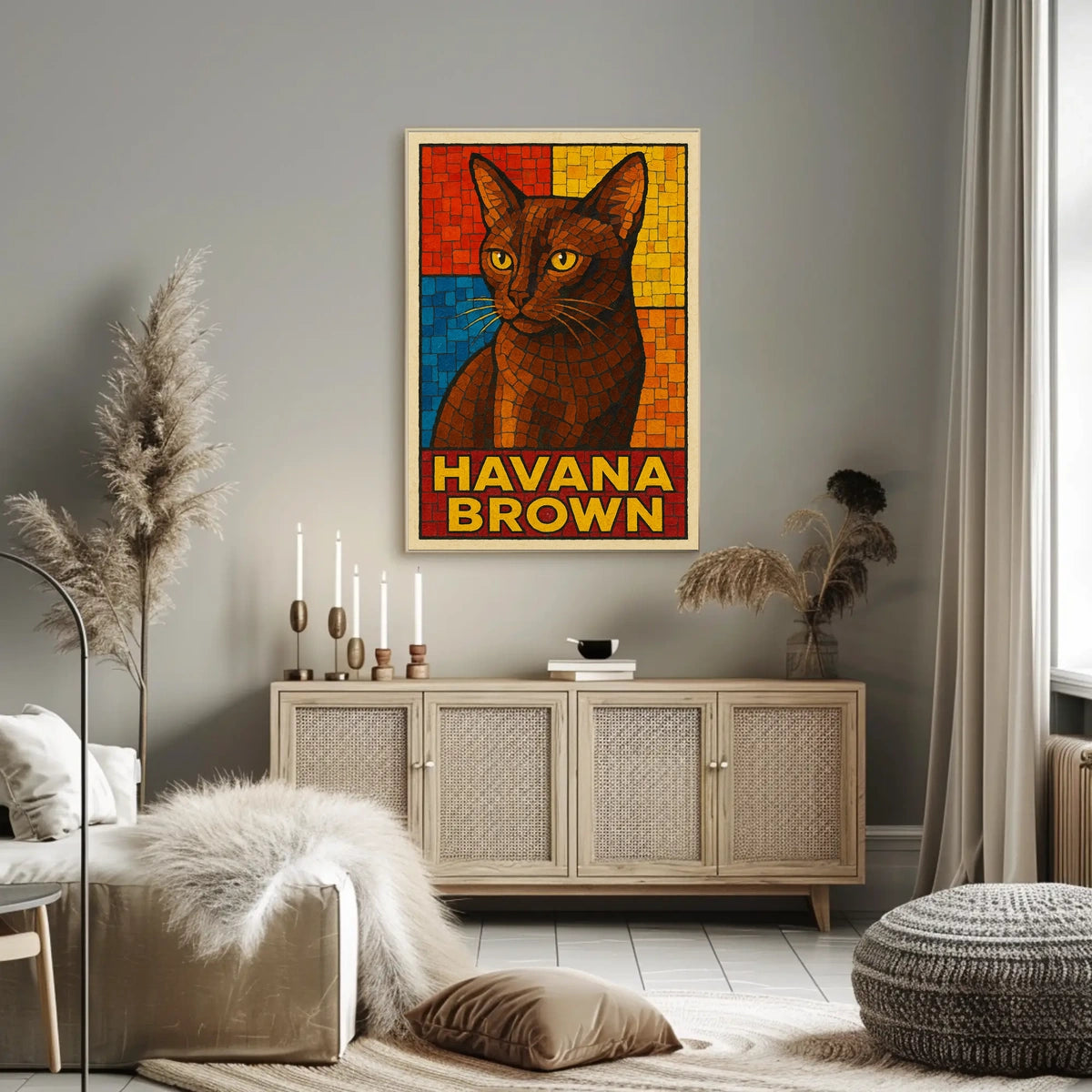 Havana Brown Cat Art Poster