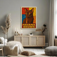 Havana Brown Cat Art Poster