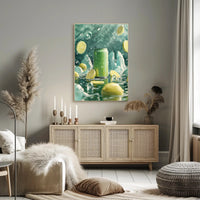 Refreshing Citrus Beverage Can Art Poster PosterGoat