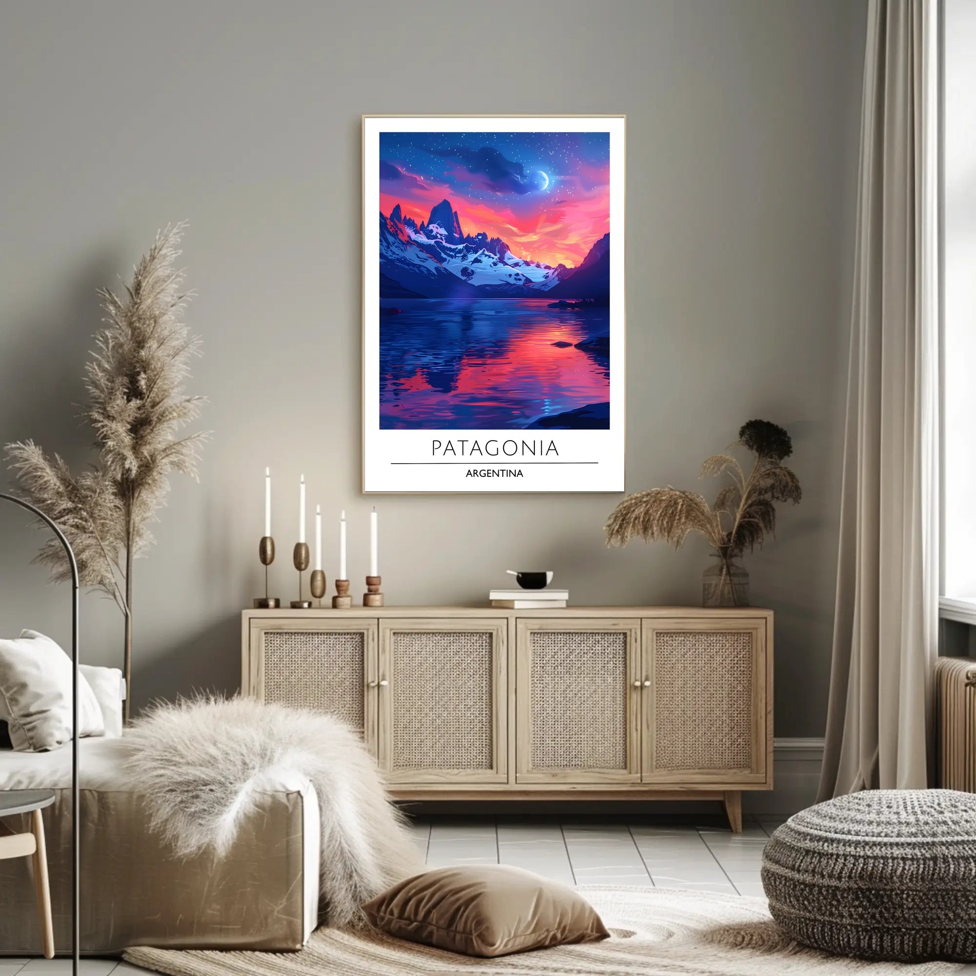 Patagonia Nightscape Travel Poster