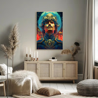 Regal Fantasy Warrior Art Poster Abstract, Artistic, or Pop Culture Poster
