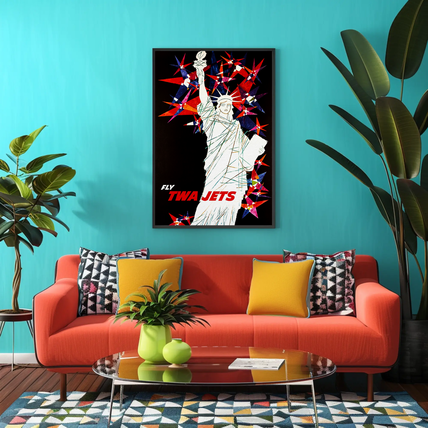 Fly TWA to the Statue of Liberty Travel Poster by David Klein
