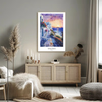 Mykonos Sunset Dreaming Travel Poster PosterGoat