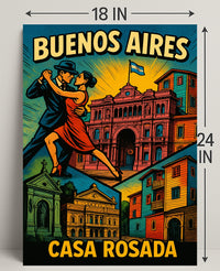 Buenos Aires Casa Rosada Wall Art Print PosterGoat