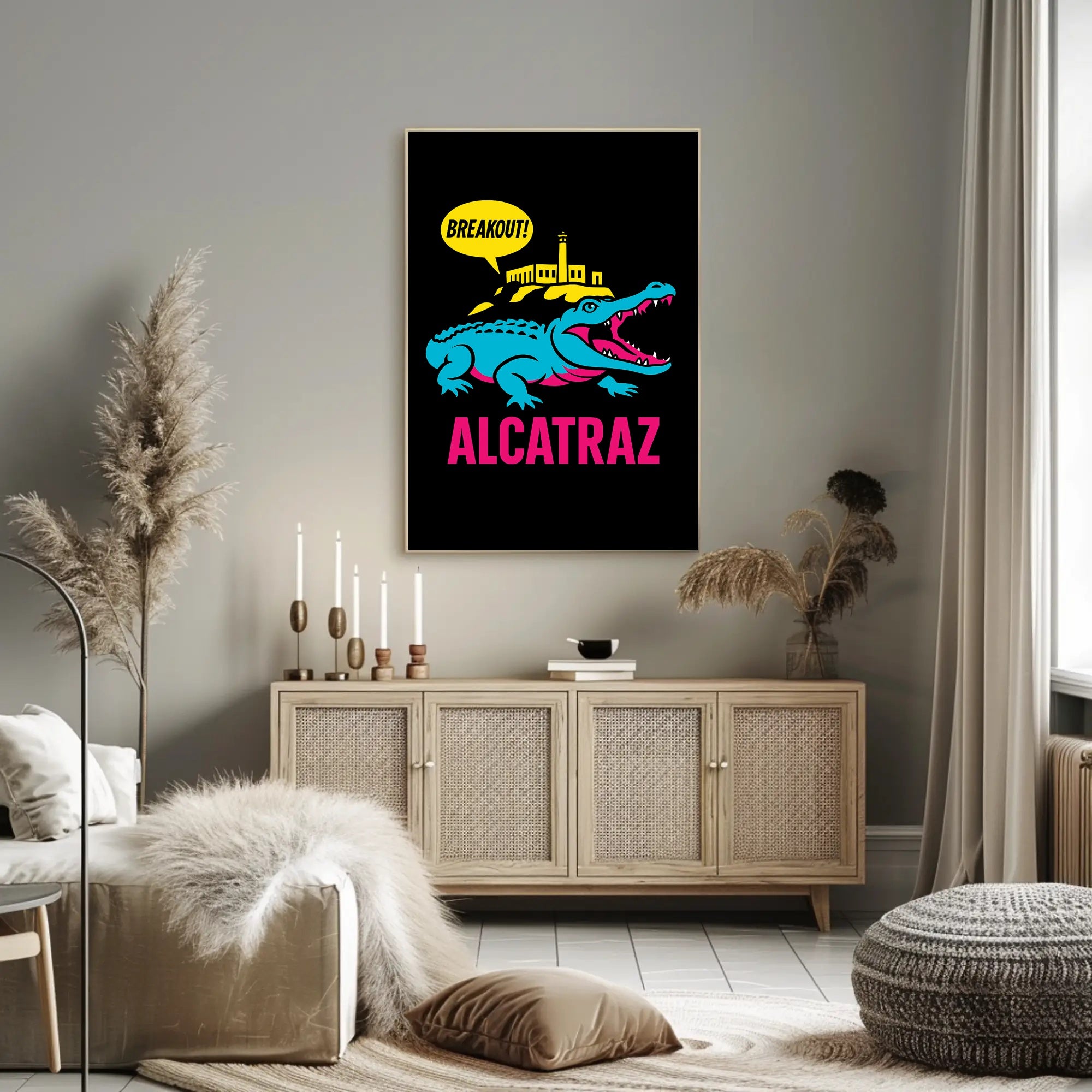 Breakout from Alcatraz Poster PosterGoat