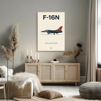 F-16N Fighter Jet Military Recruitment Poster PosterGoat