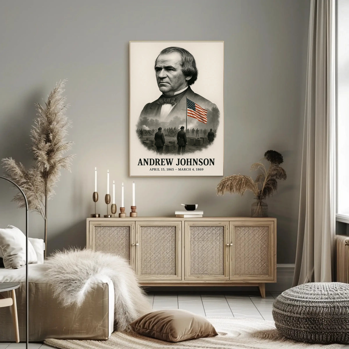 Andrew Johnson 17th President of the United States Reflections Poster