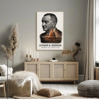 Lyndon B. Johnson 36th President of the United States Reflections Poster