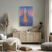 Vibrant Abstract Cityscape Futuristic Sci-Fi Poster