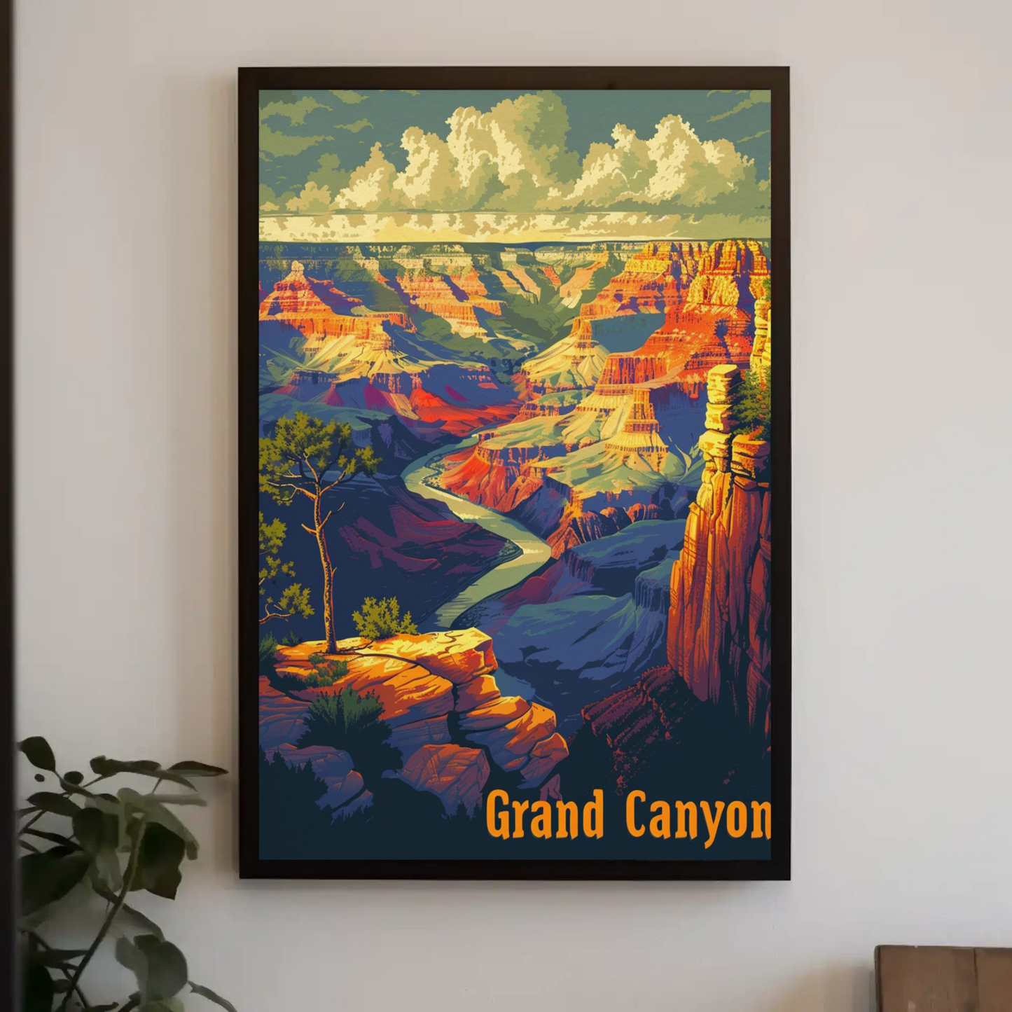 Grand Canyon River Valley View Travel Poster