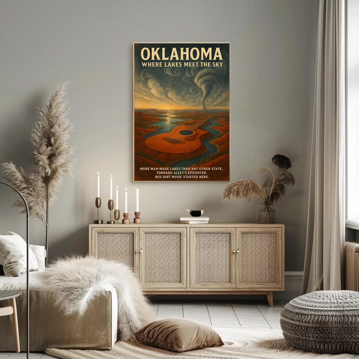 Oklahoma Where Lakes Meet The Sky Poster