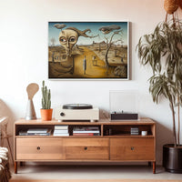 Surreal Head with Tree in Dreamlike Artistic Poster