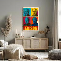 Edison Pop Art Portrait – Historical or Presidential Poster