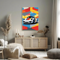Vibrant Sports Car Design Poster PosterGoat