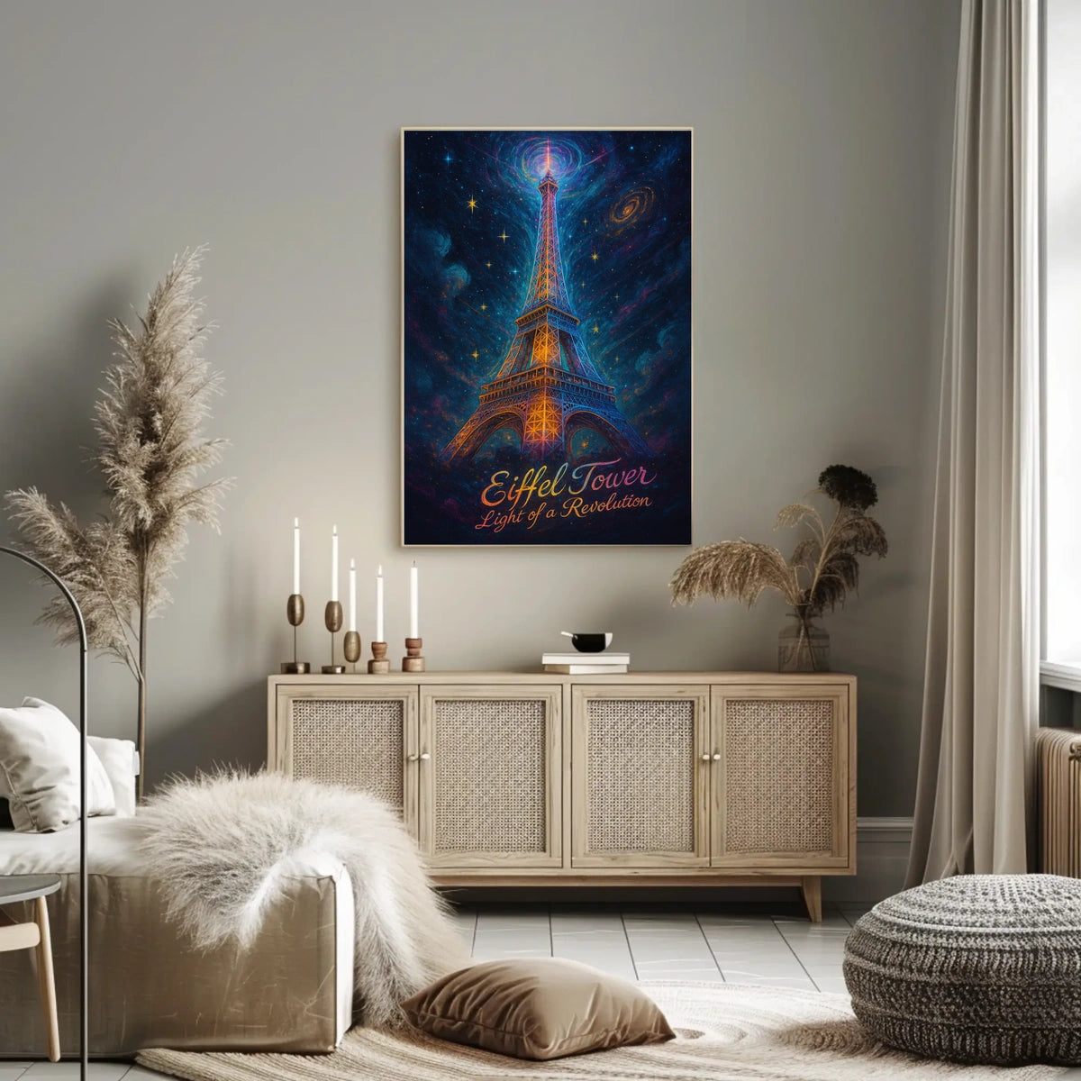 Eiffel Tower Light of a Revolution Poster
