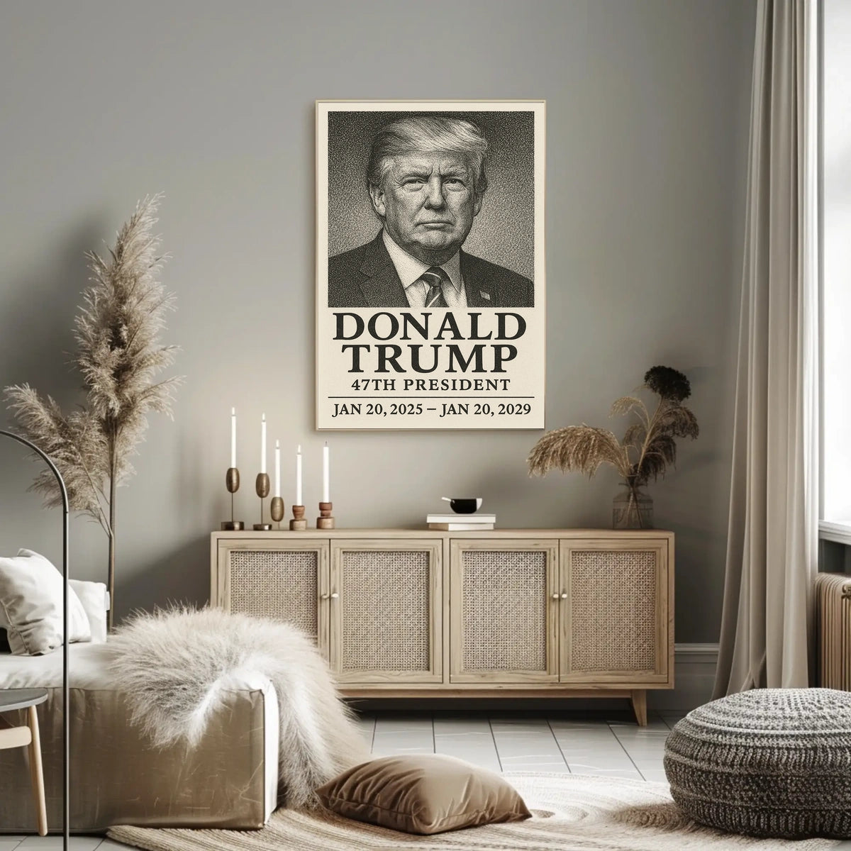 Trump 47th President Scenic Patriotic Decor Poster