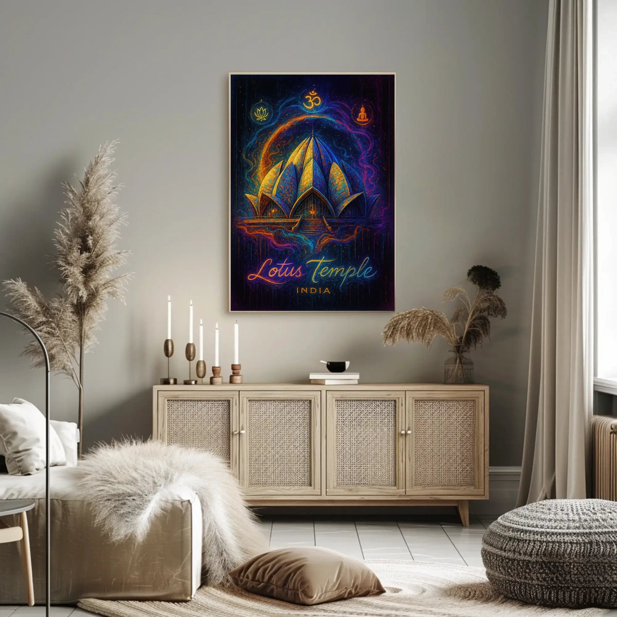 Lotus Temple India Poster