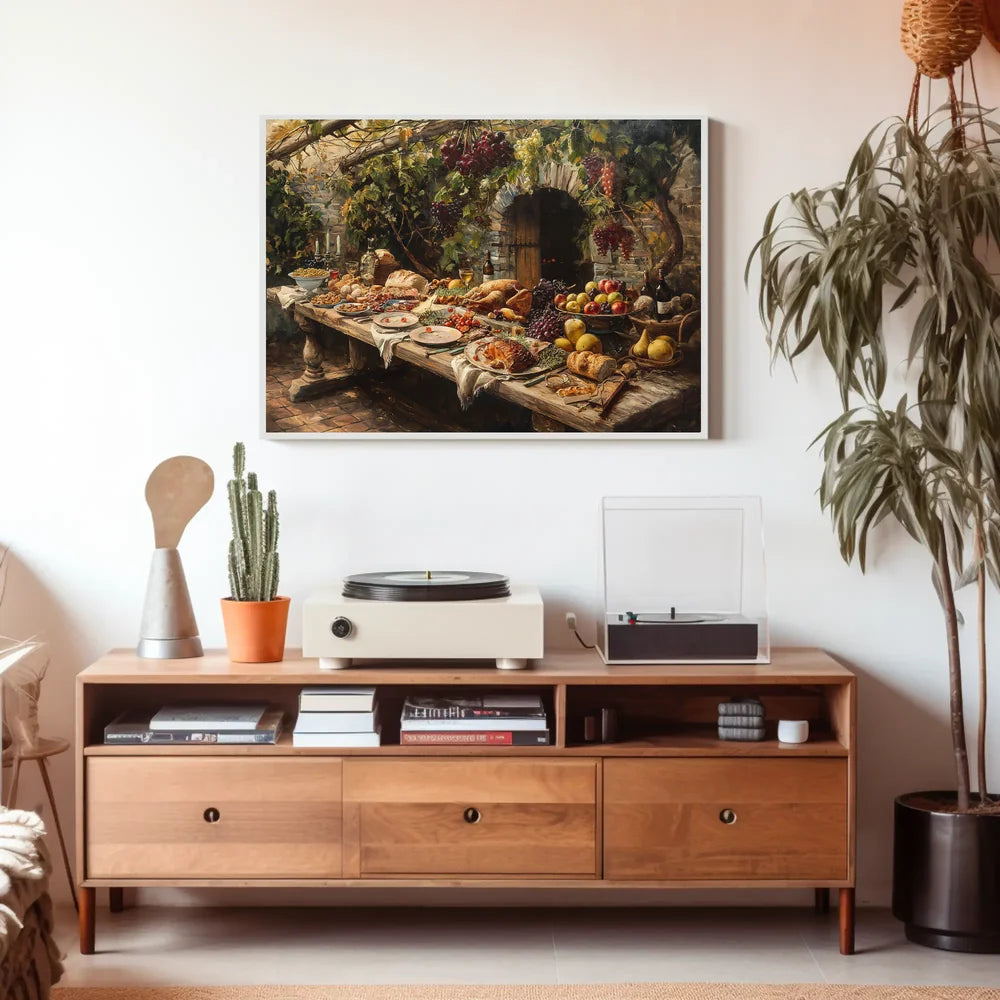 Mediterranean Feast: Rustic Celebration Art Poster