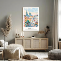 Vibrant Streets of Prague Poster PosterGoat