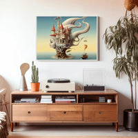 Surreal Castle Head Dreamscape - Fantasy or Mythology Poster