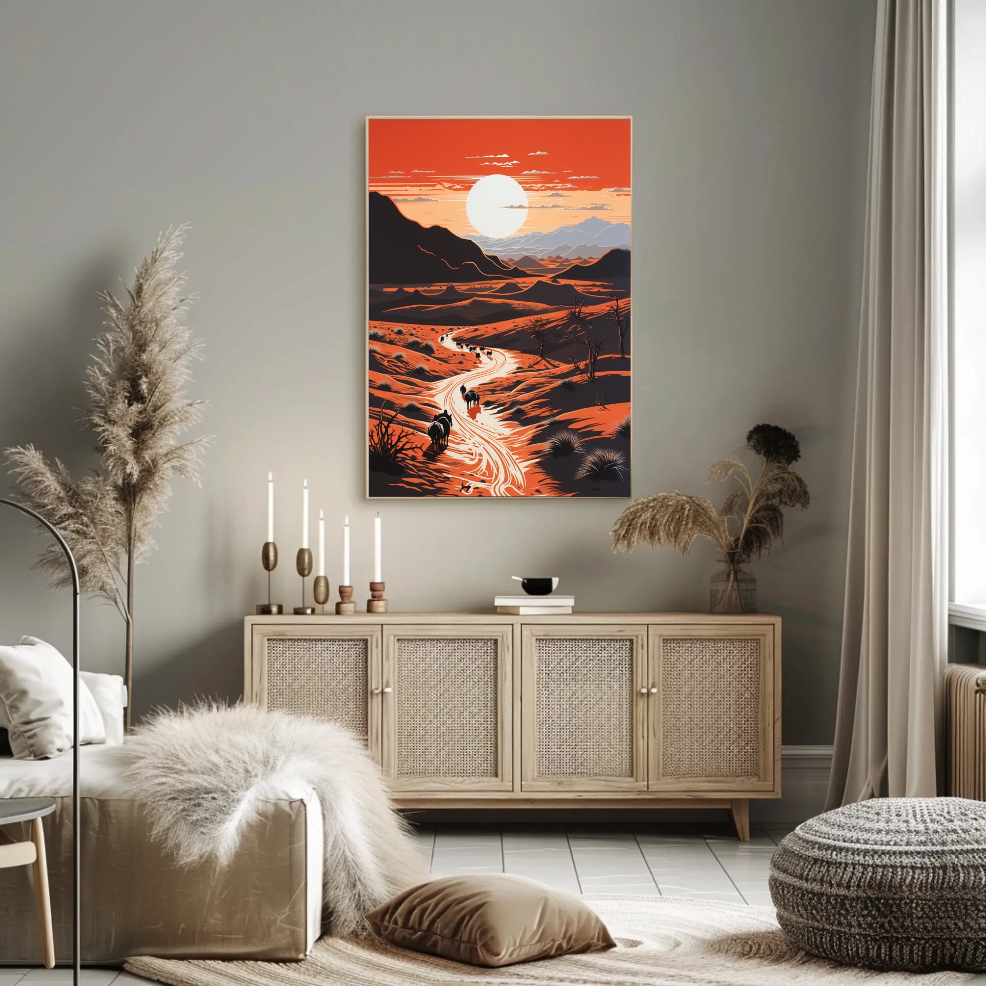 Expansive Desert Landscape Art Print - National Park Poster