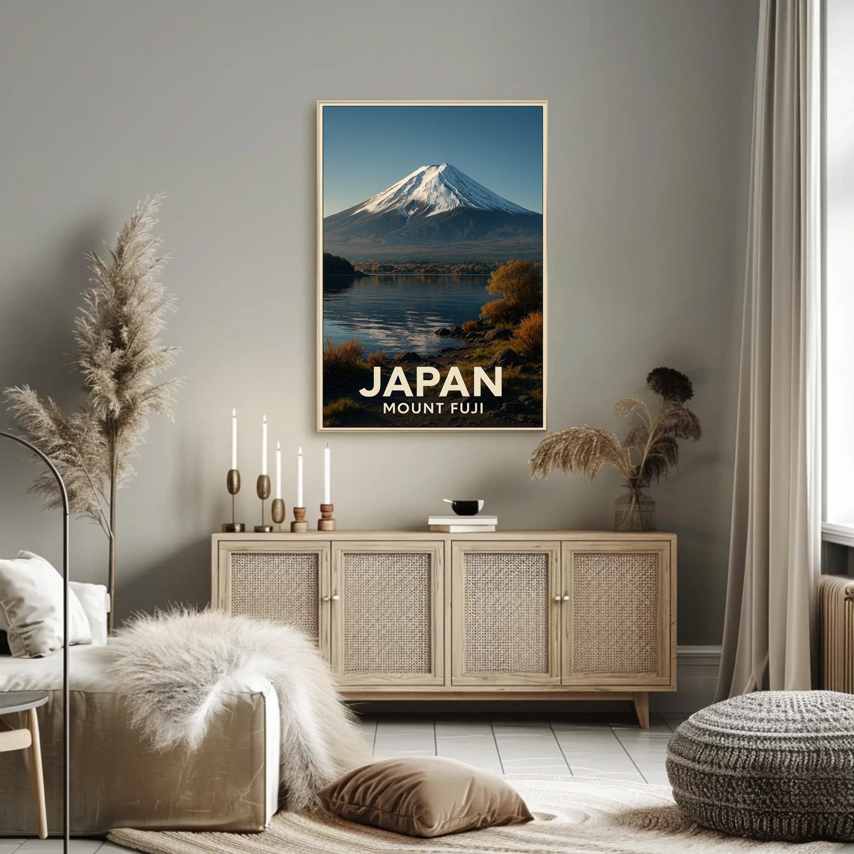 Mount Fuji Photorealism Scenic Traveler Poster